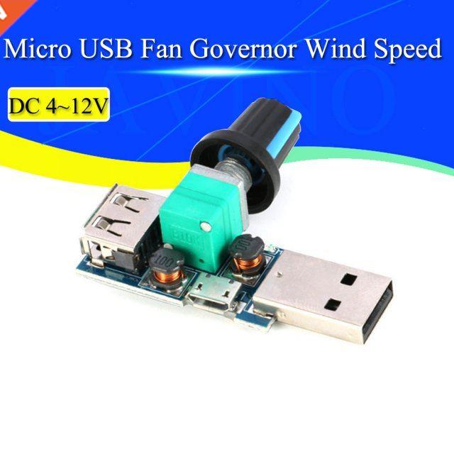 DC 5V Micro USB Fan Governor Wind Speed Controller Air Volum