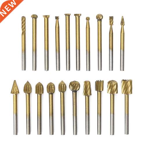 20 Pcs 3mm HSS Engraving Cutter Grinding Rotary File Head L1