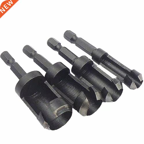 4-Piece Plug Cutter Change 1/4 Hex Shank 6mm 10mm 1mm 16mm
