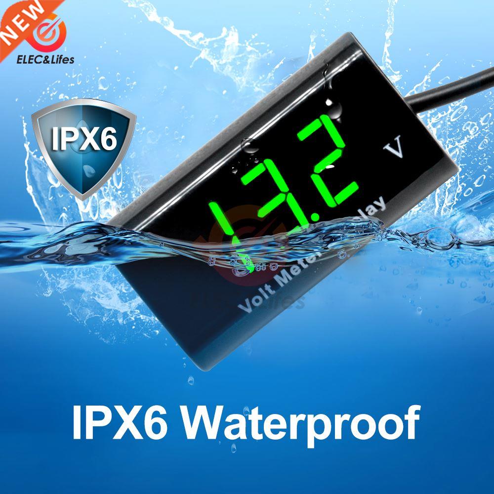 DC 8-18V IPX6 Waterproof Digital Voltmeter for Car Motorcycl