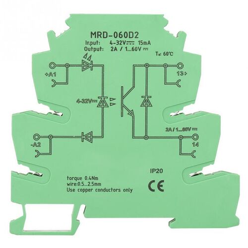 MRD-060D2 Ultra-Thin Solid State Relay Module Input 4-32VDC