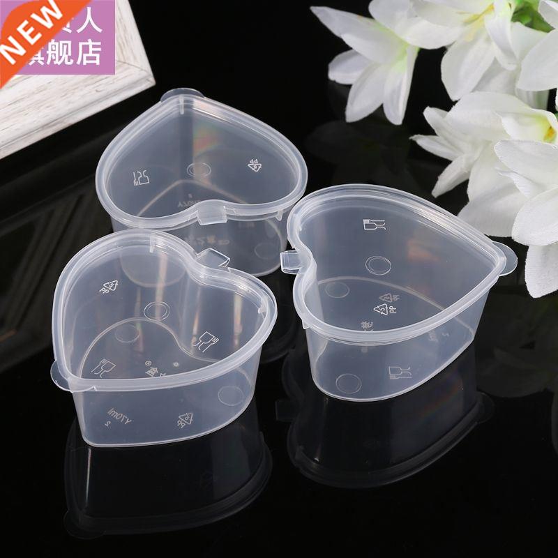 10Pcs Disposable Jello Shot Cups Set Of 70ml Heart Shaped Sa