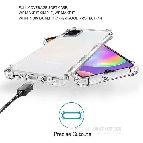 3in1 transparent case for samsung galaxy a31 a12 a51 a71 a1