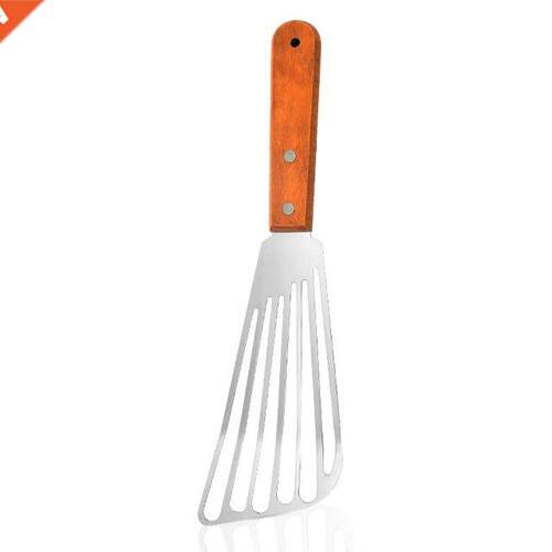 Frying Spatula Handle Leaky Kitchenware Non-slip Stainless S