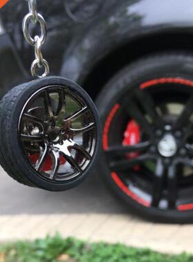 Hot RM Car wheel Turbo keychan key rng wth Brake dscs C