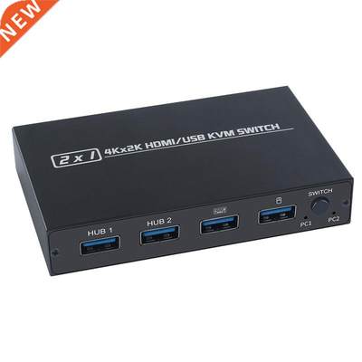2X1 4Kx2K HDMI/USB KVM Switch,2-Port USB Keyboard,Mouse and