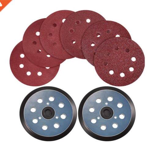 2Pcs 5 Inch 8 Holes Hook Loop Sanding Backing Pad Replaces 3