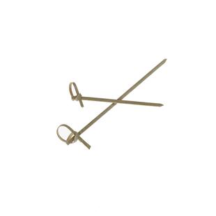 100pcs 9/12cm tie knot Bamboo Food Picks fruit fork Sticks B
