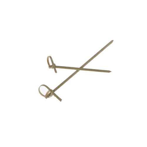 100pcs 9/12cm tie knot Bamboo Food Picks fruit fork Sticks B