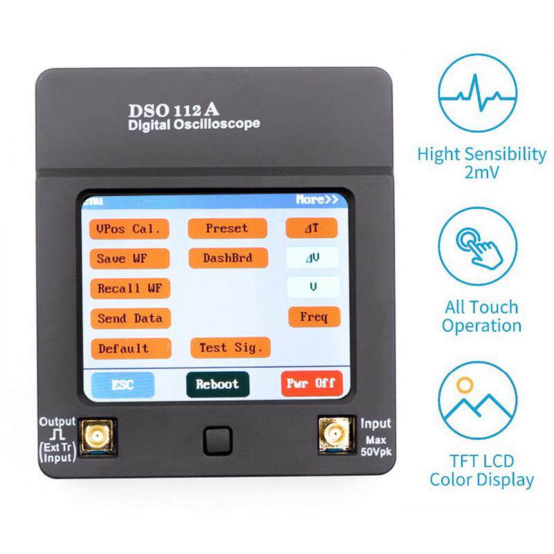 Portable USB Oscilloscope Interface 2MHz 5Msps Portable DSO1 - 实物图