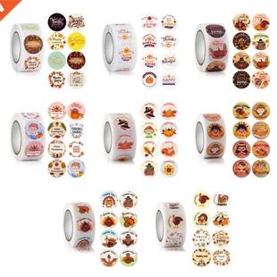 500pcs Happy Thanksgiving Day Stickers Funny Grateful Design