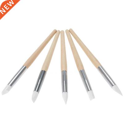 5Pcs Silicone Brush Pen Sculpture Emboss Carving Polish Wood