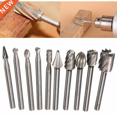 10PCS/Set HSS Routing Router Drill Bits Set For Dremel Carbi
