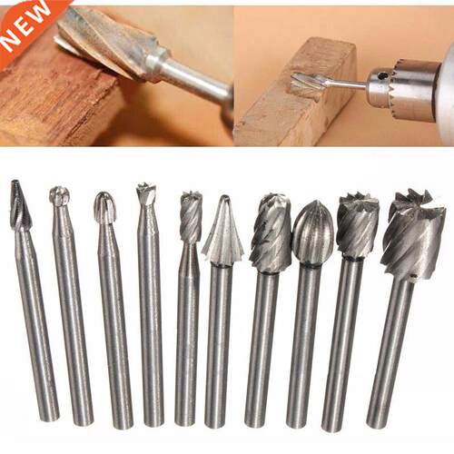 10PCS/Set HSS Routing Router Drill Bits Set For Dremel Carbi