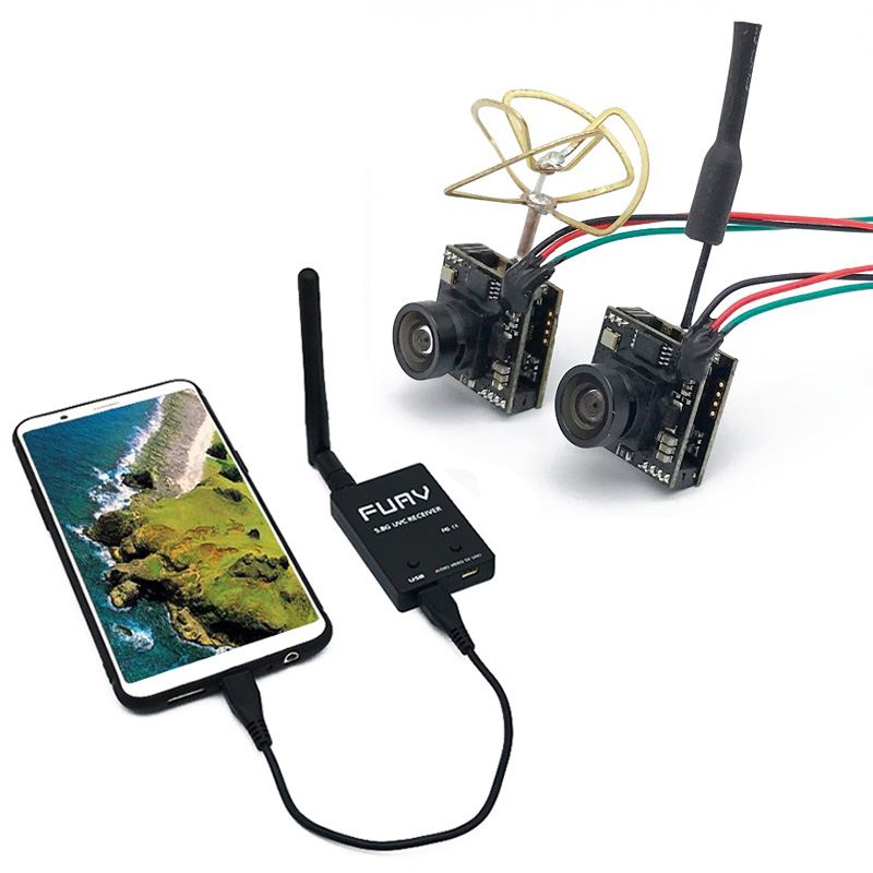 5.8G FPV UVC Receiver + 5.8G 48CH 25/100/200mW Vedio Transm