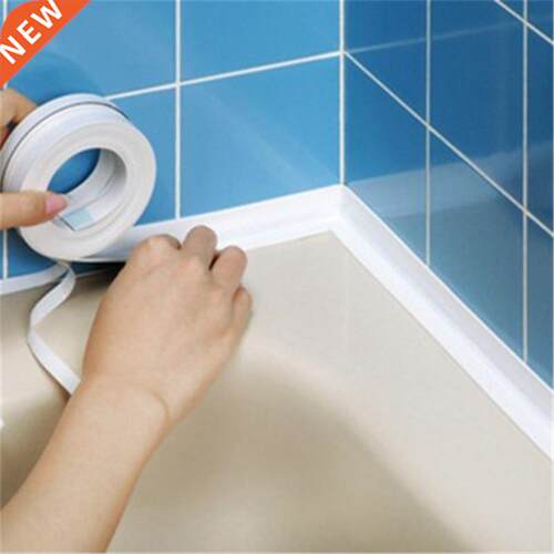 Bathroom Shower Sink Bath Sealing Strip Tape White PVC Self