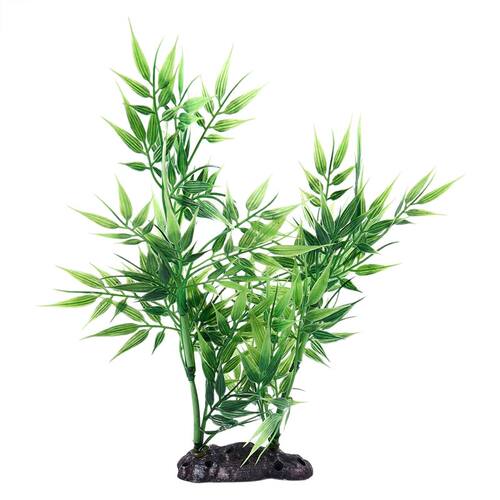 Green Bamboo Leaves Shaped Decorative Artificial Grass for A