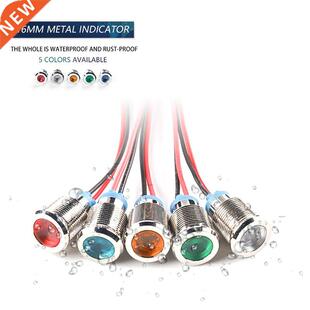 16mm Waterproof Metal LED Warning Indicator Light Signal Lam