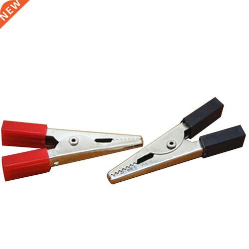 10Pcs 45mm Plastic Handle Test Probe Metal Alligator Clips C