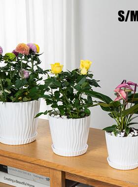 Plastic Plant Flower Pot Watering Planter Flower Plant Pot L