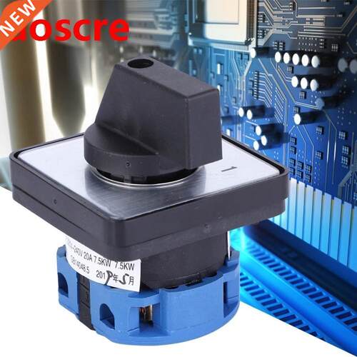 Electric 2-Position 4 Terminals Locking Type Changeover Sele