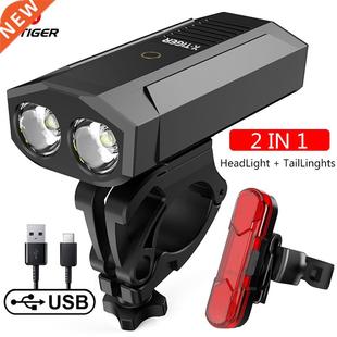 X-TIGER Bicycle Light Rainproof Bike Flashlight USB Recharg