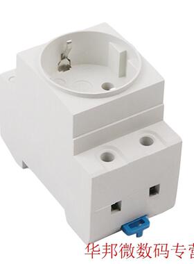 EU Power plug 35mm DIN Rail Mount AC Power Socket 10A 250V A