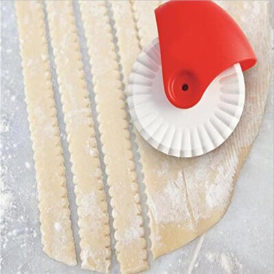1pcs Pastry Wheel Cutter Noodle Maker Lattice Roller Docker