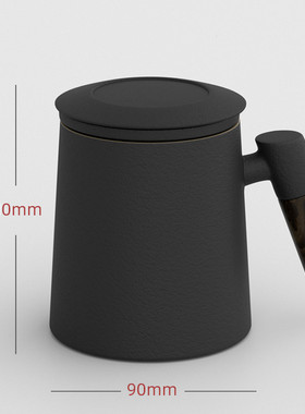 400ML Ceramic Mug With Handle Filter Lid Coffee Cup Home Por