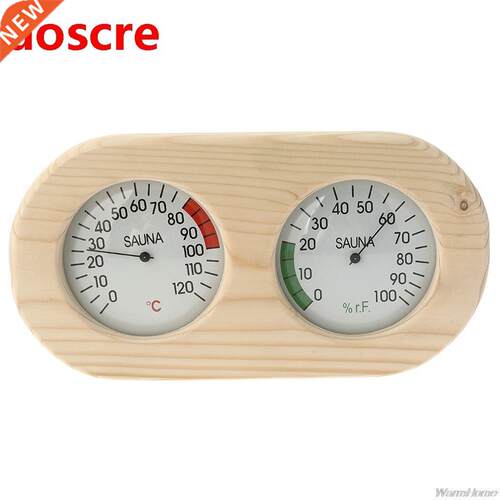 Pine Wood Sauna Hygrmograph, Durable 2 in 1 Thermometer