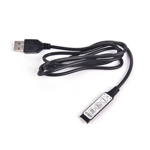 USB RGB Controller DC5V Led Dimmer with  Keys 4 Pin Female