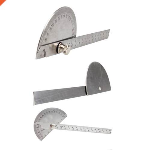 180 Degree Protractor Angle Finder Arm Measuring Round Head