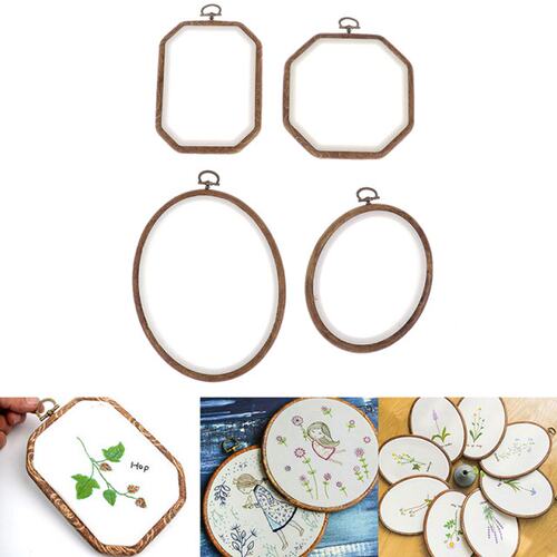 Retro  Sewing Embroidery Ring Hoop Tool Embroidery Cross