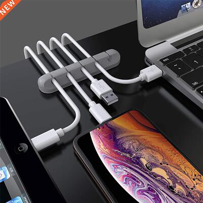 Silicone Cable Holder Clips 5 Pack, Self Adhesive Cable Clip