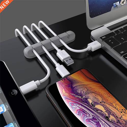 Silicone Cable Holder Clips 5 Pack, Self Adhesive Cable Clip