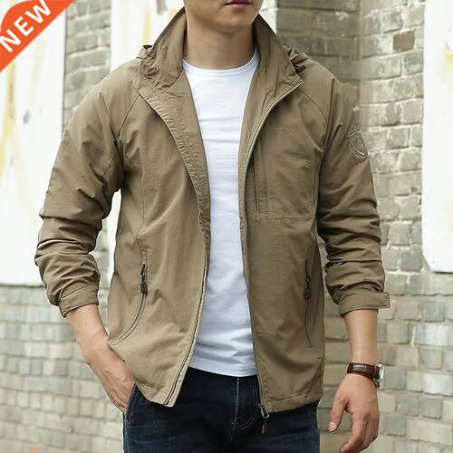 Men's Outdoor Hiking Camping Jackets Waterproof Hooded W