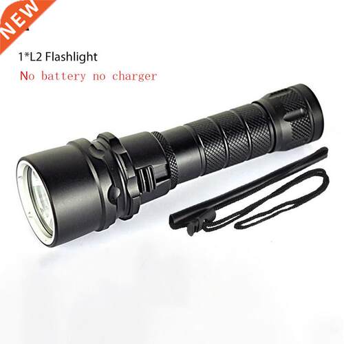 Super bright XHP70 Diving Flashlight IPX8 highest waterproof
