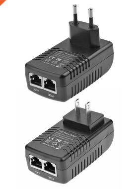 24V 0.5A 12W Wall Plug POE Injector Ethernet Adapter IP Phon
