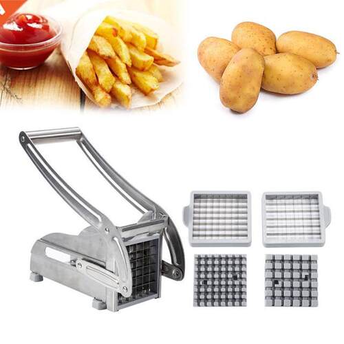 2 Bldes Home Stinless Steel French Fries Potto Chips Stri