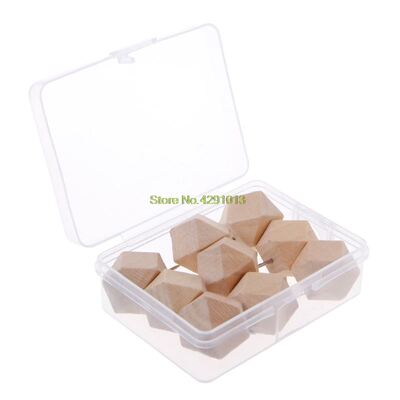 9 Pcs Wooden Thumb Tack Rhombic Creative Decorative Drawing