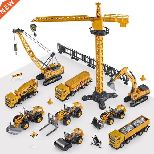 9 Styles Alloy Engineering Car Truck Toys Crane Bulldozer Ex