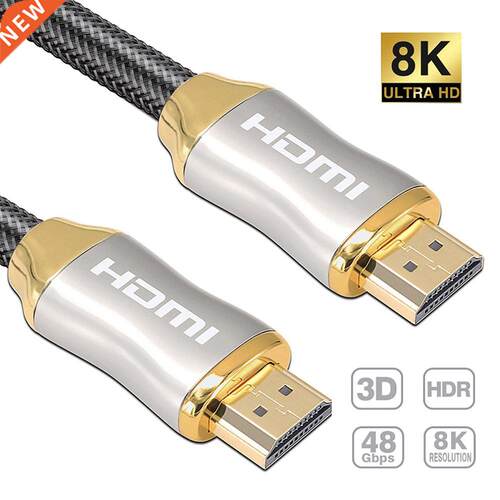 Ultra HD 8K 60Hz HDM-compatble Cable 3D 4K Gold Plated v2.
