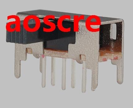 100pcs 6mm High Side Knob 6 Pin 2 Position DPDT Slide Switch