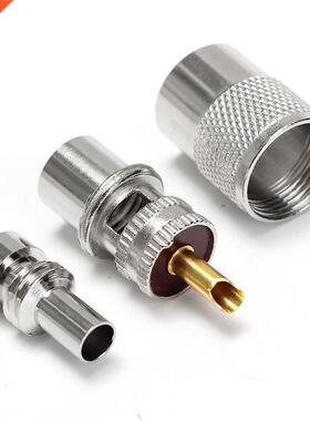 10Pcs PL259 Solder UHF RG8X Nickel-plated Male Brass Connect