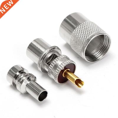 10Pcs PL259 Solder UHF RG8X Nickel-plated Male Brass Connect