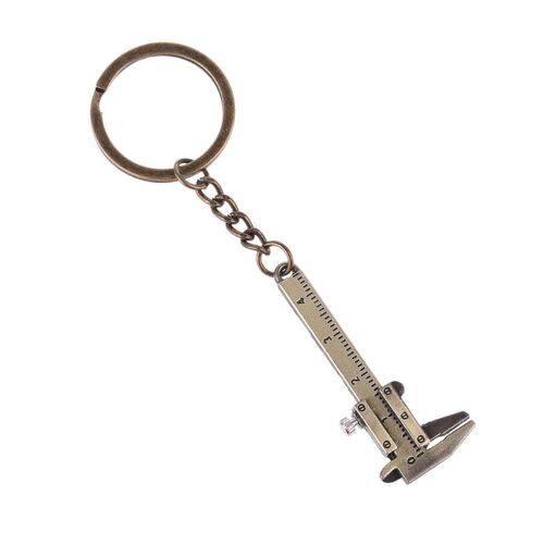 Portable Mini Vernier Caliper Measure Tools Key Chain Zinc A