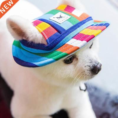 Dog Cap With Ear Holes for Small Dogs Canvas Cap Dog Basebal