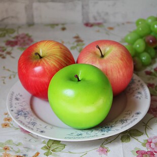 Lifelike Artificial Apple Faux Fake Apples Fruit Home House