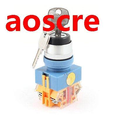 660V 10A DPST 2 Position Key Rotary Machine Start Latching T