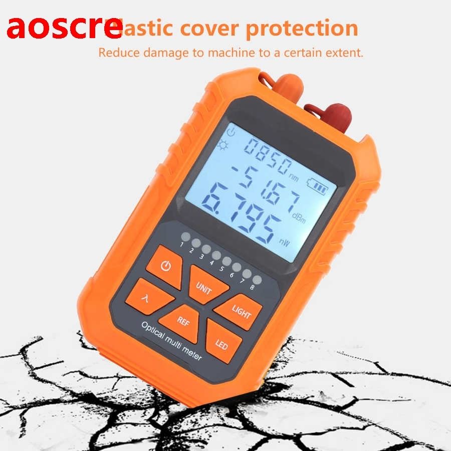 DC-6V FC/SC/ST Optical Power Meter -70 to +dB Red Light At